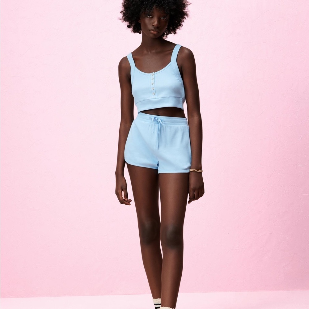 New Blue Crop Top L - Picture 2 of 5